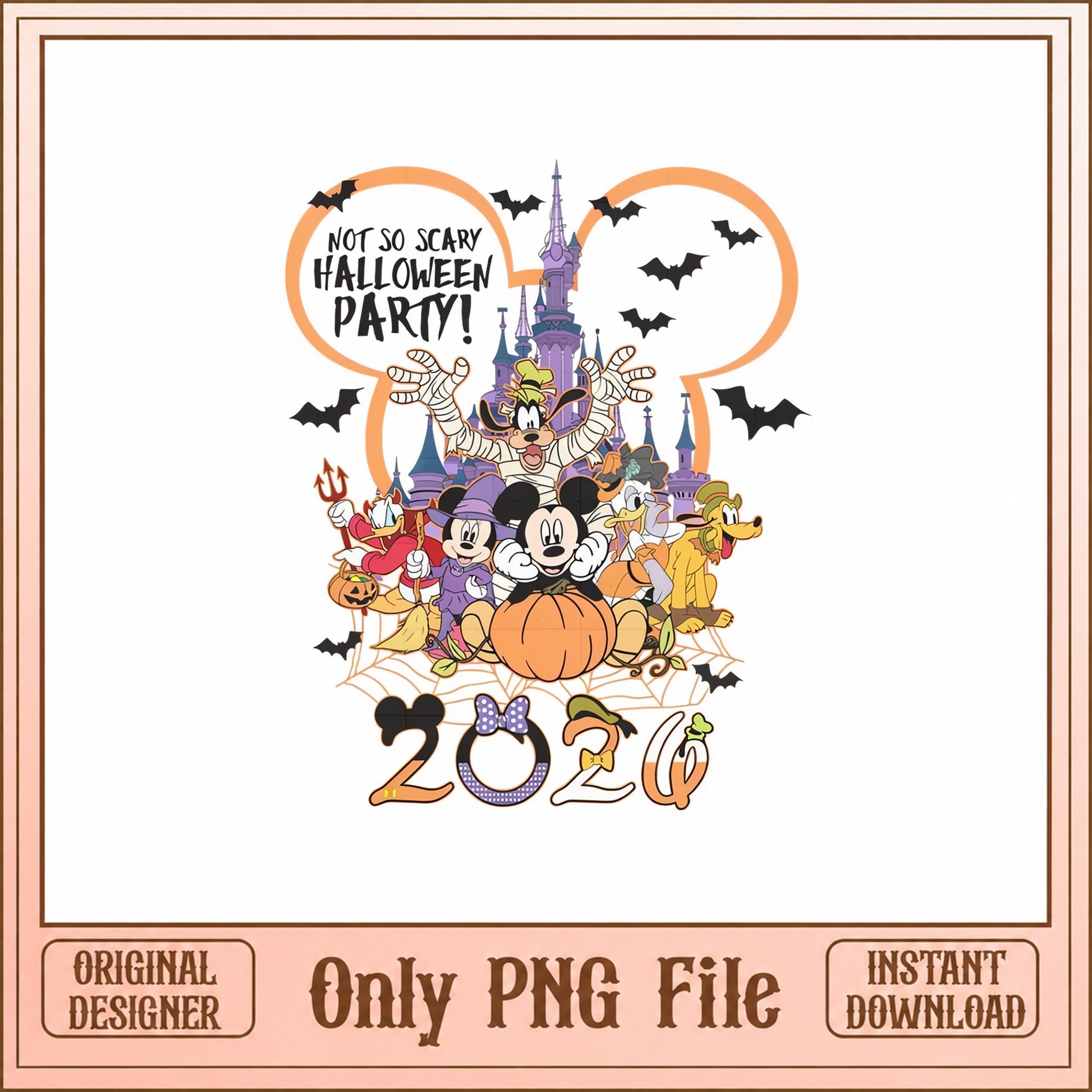 Disney Halloween Party PNG, Mickey And Friends, Not So Scary PNG