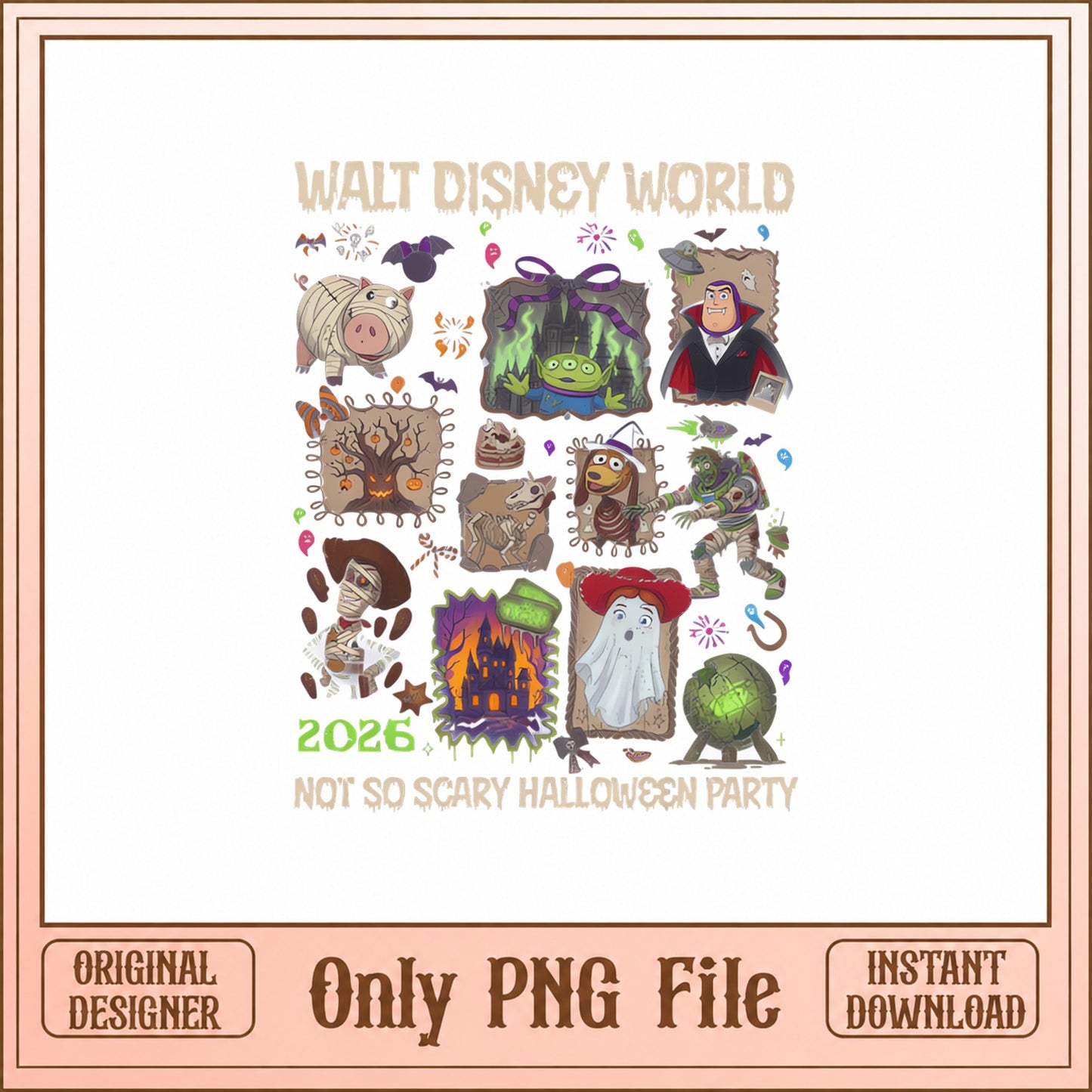 Disney Halloween Party PNG, Not So Scary Halloween, Disney PNG