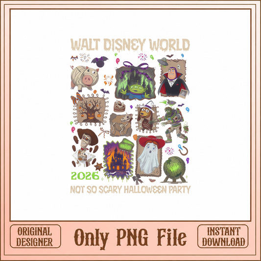 Disney Halloween Party PNG, Not So Scary Halloween, Disney PNG