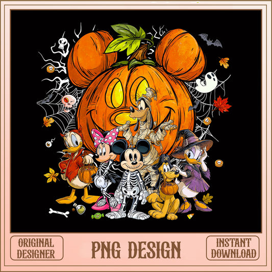 Disney Halloween Pumpkin PNG, Mickey And Friends PNG, Spooky Fall PNG