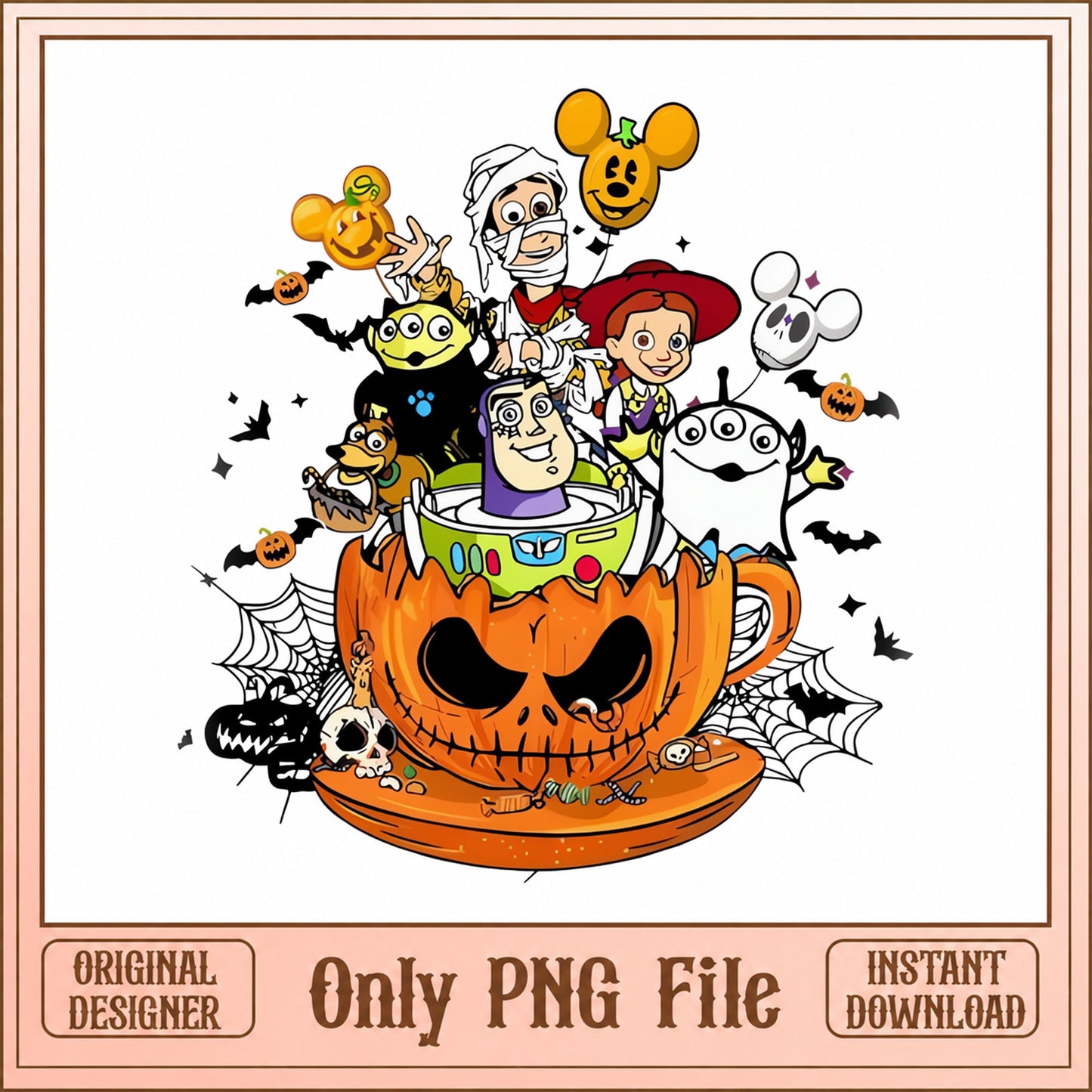 Disney Halloween SVG Bundle, Toy Story Mickey Mouse PNG, Halloween SVG