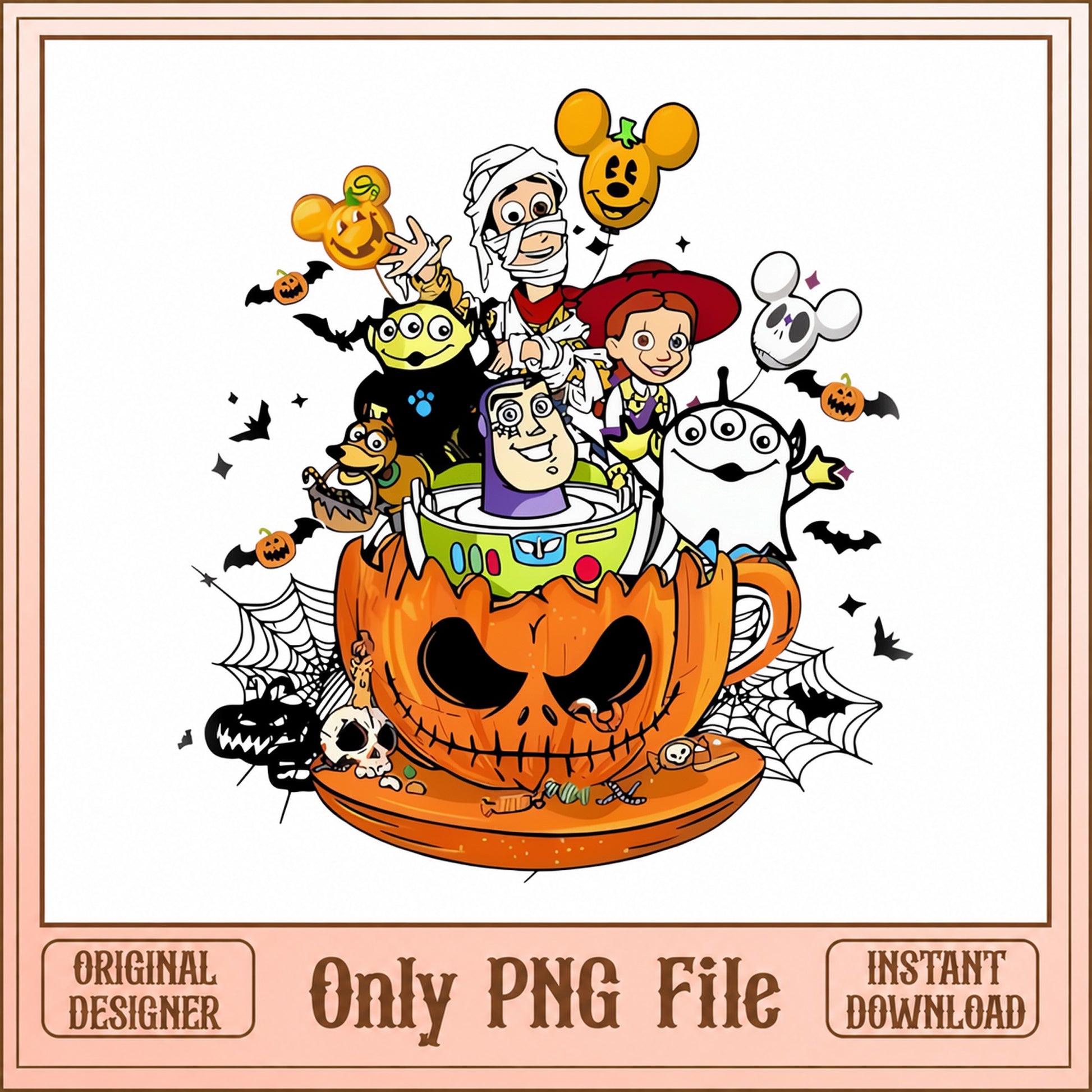 Disney Halloween SVG Bundle, Toy Story Mickey Mouse PNG, Halloween SVG