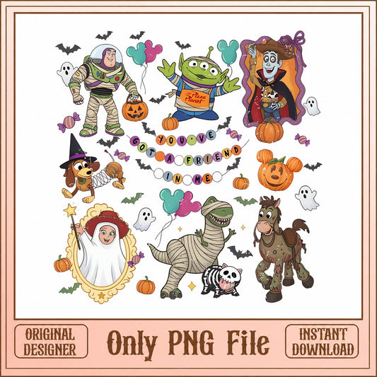 Disney Halloween Trick Or Treat Bundle, Toy Story Characters, PNG