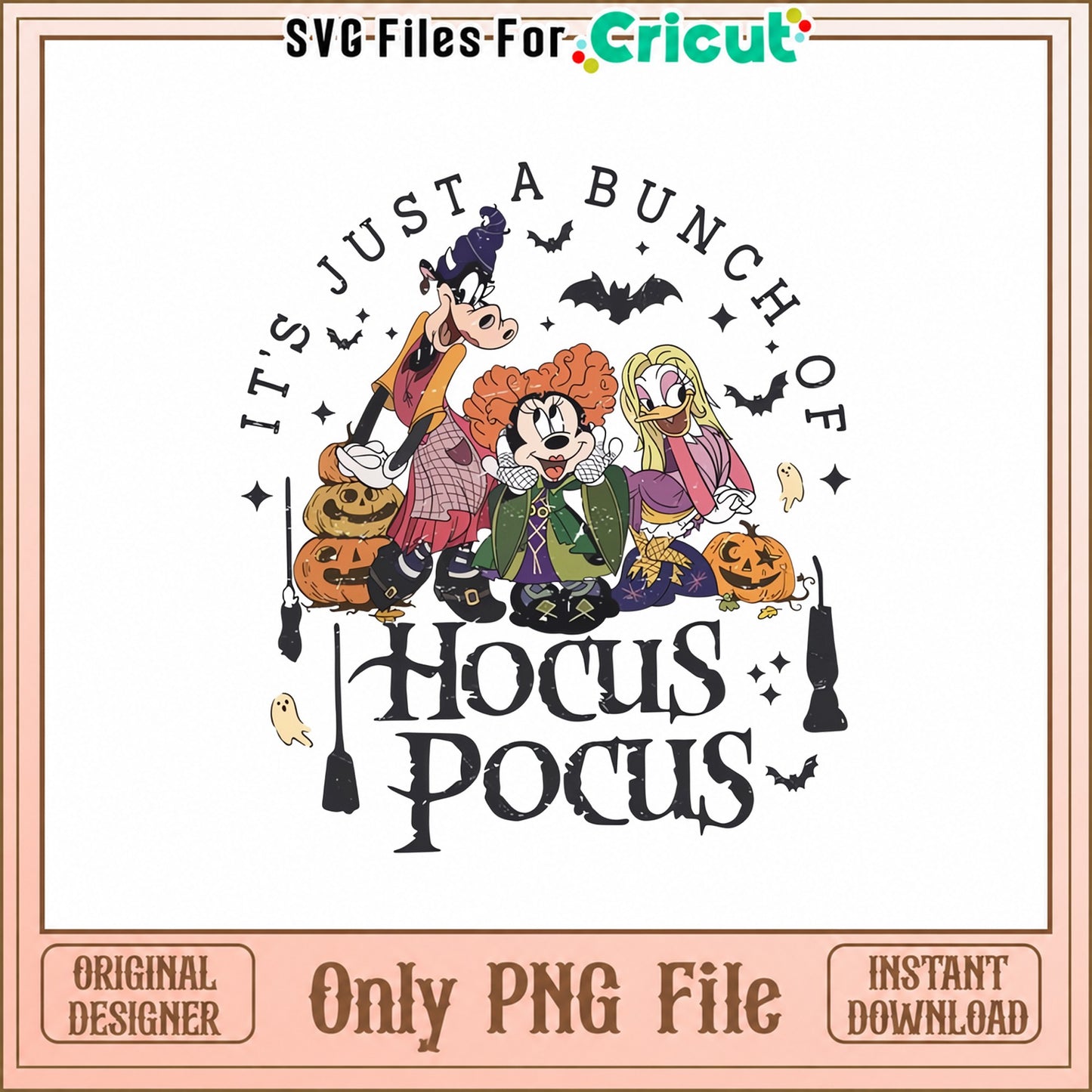 Disney Hocus Pocus Halloween PNG, Goofy Minnie Bundle, PNG