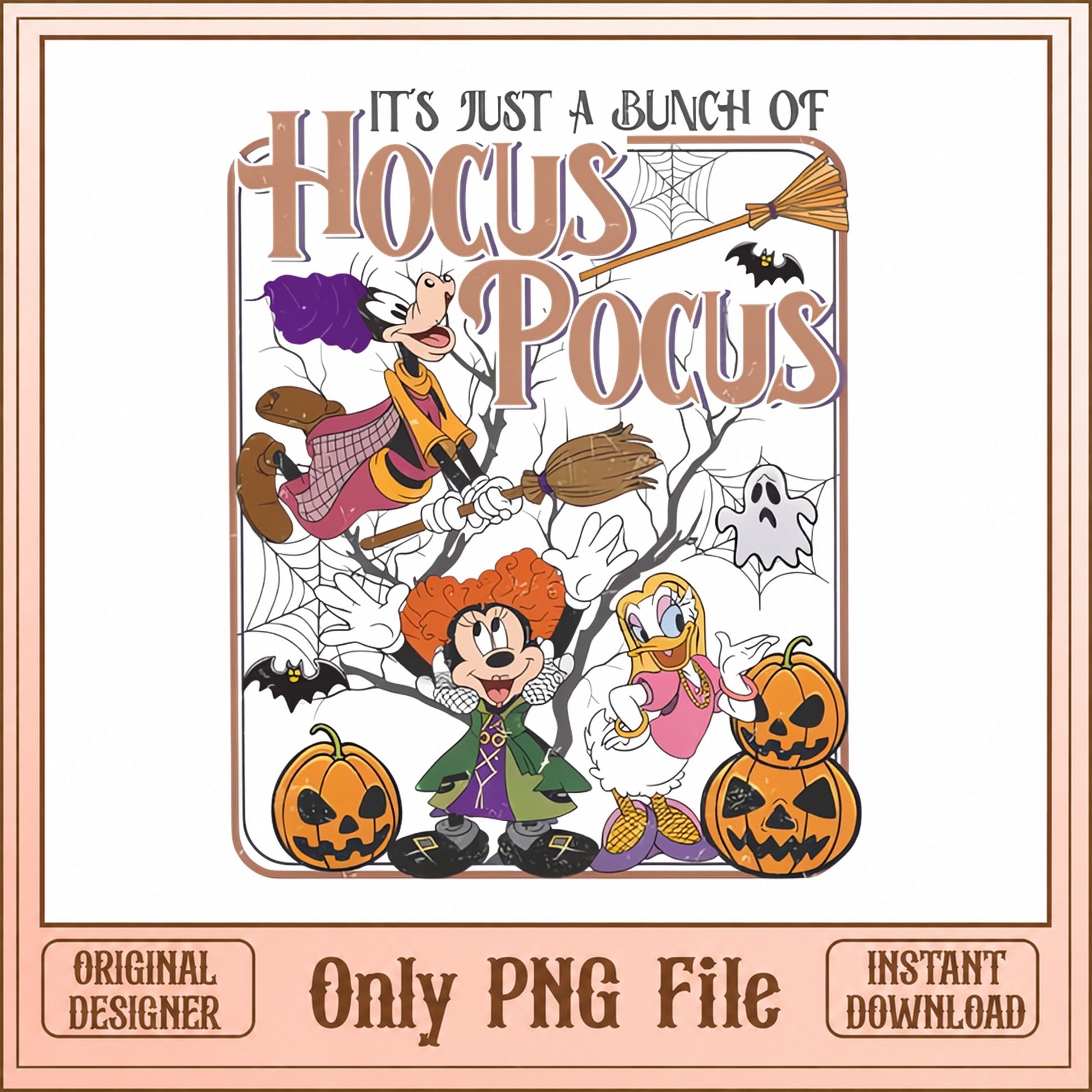 Disney Hocus Pocus Halloween PNG, Mickey Minnie Donald, PNG File