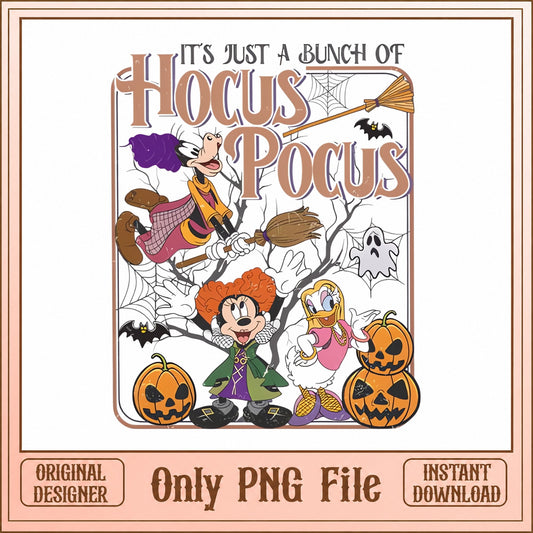 Disney Hocus Pocus Halloween PNG, Mickey Minnie Donald, PNG File