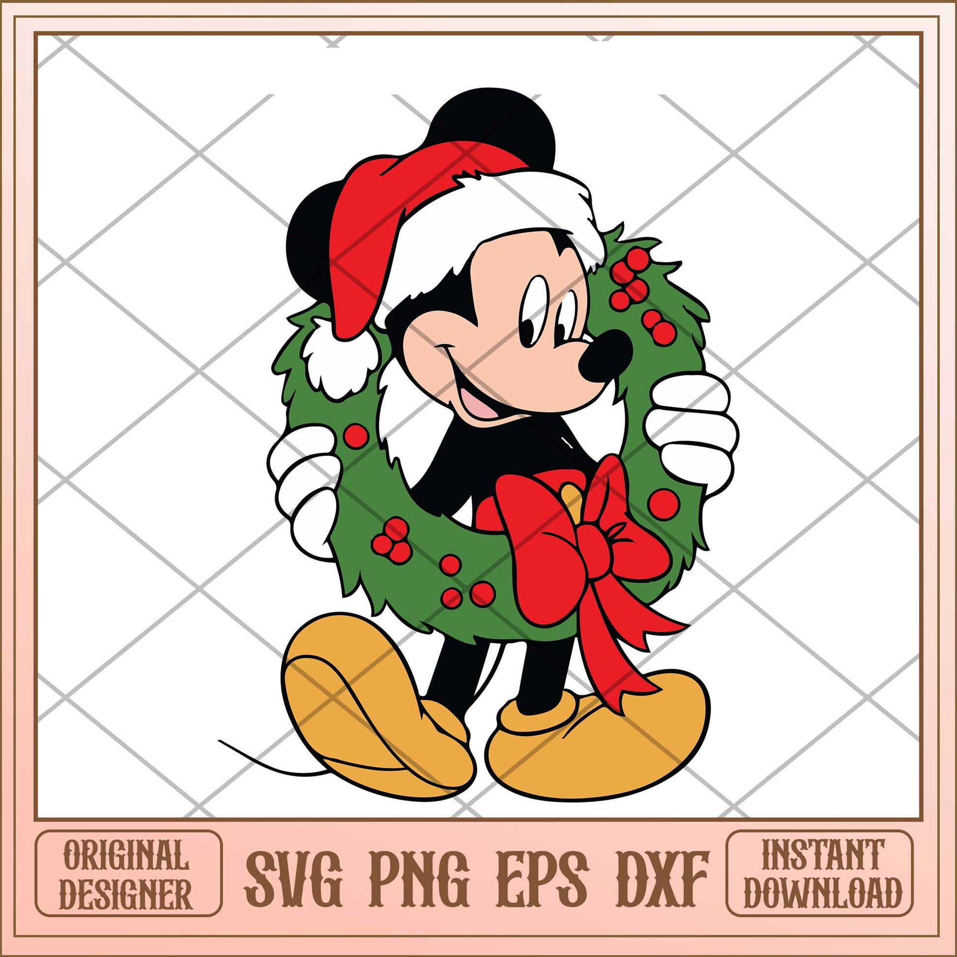 Disney Mickey mouse svg, Christmas garland Mickey svg bundle