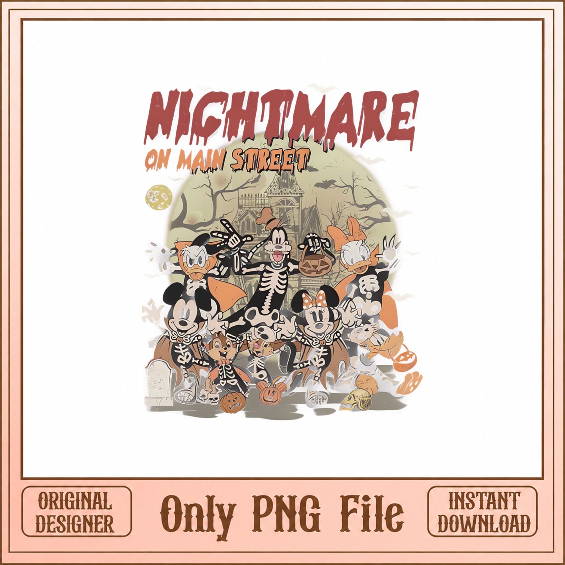 Disney Nightmare On Main Street PNG, Mickey Halloween PNG, PNG