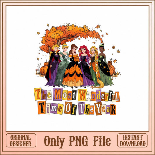 Disney Princess Halloween SVG Bundle, Fall Autumn PNG, SVG PNG