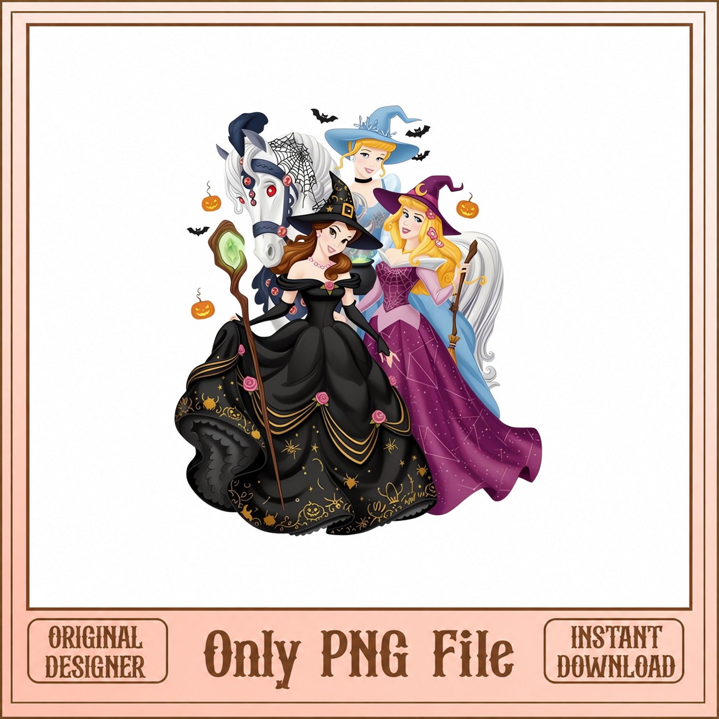Disney Princess Halloween SVG, Witch Princess Bundle, PNG SVG
