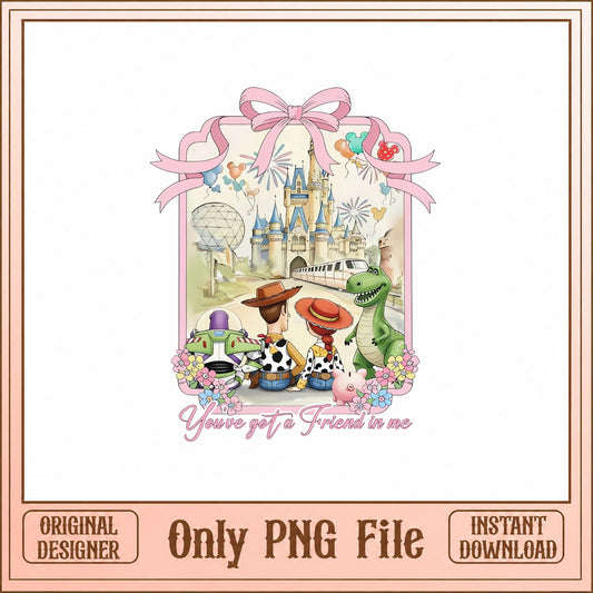 Disney Toy Story PNG, Woody Jessie Buzz Rex, Disney Castle PNG
