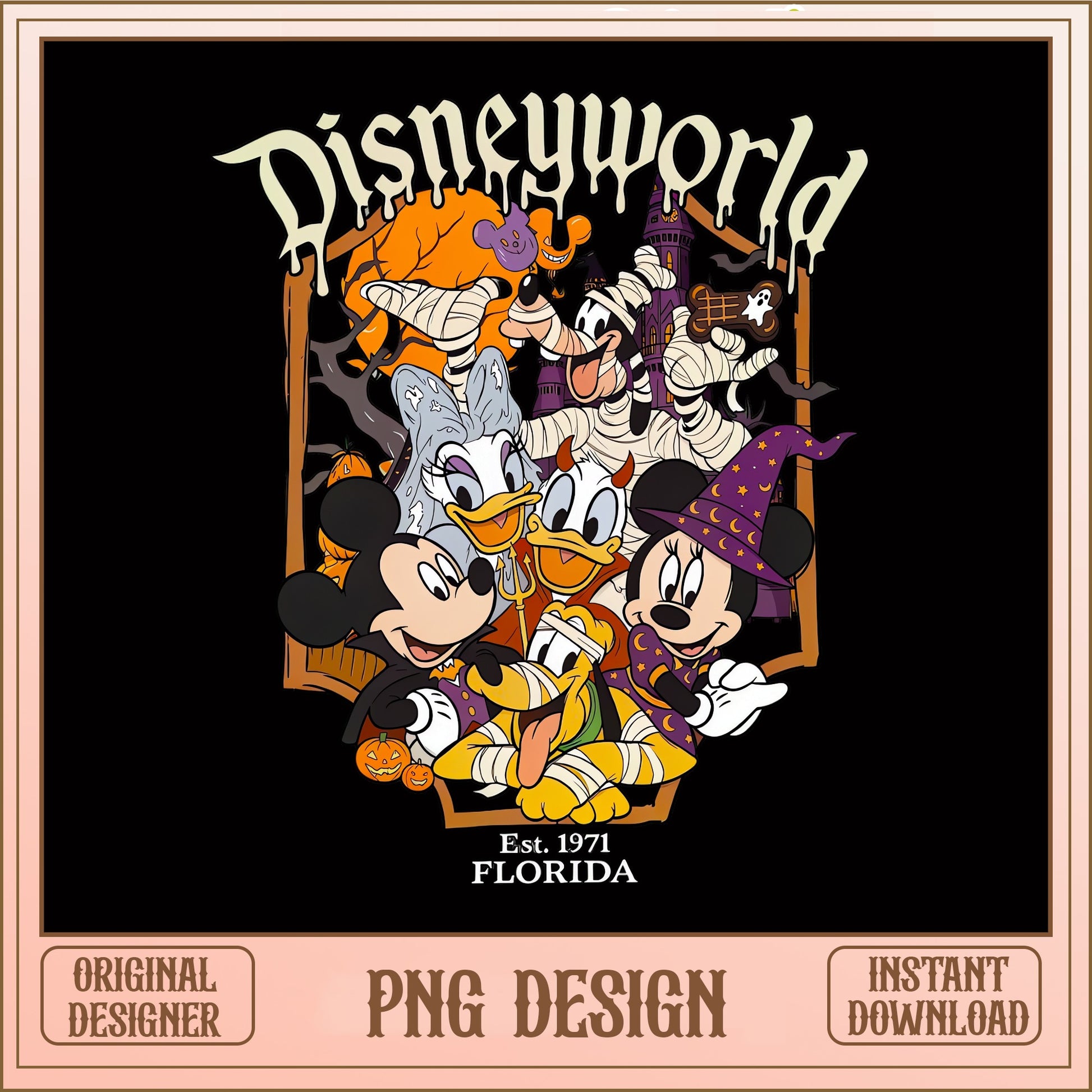 Disney World Halloween PNG, Mickey And Friends Halloween, Spooky PNG