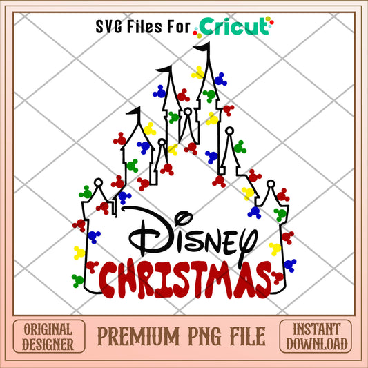 Disney casle disney christmas png, disney png, christmas png