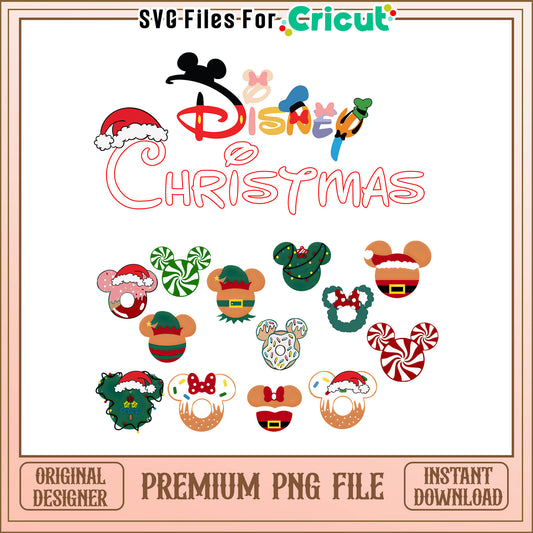 Disney christmas decor png, mickey ball christmas decor png,