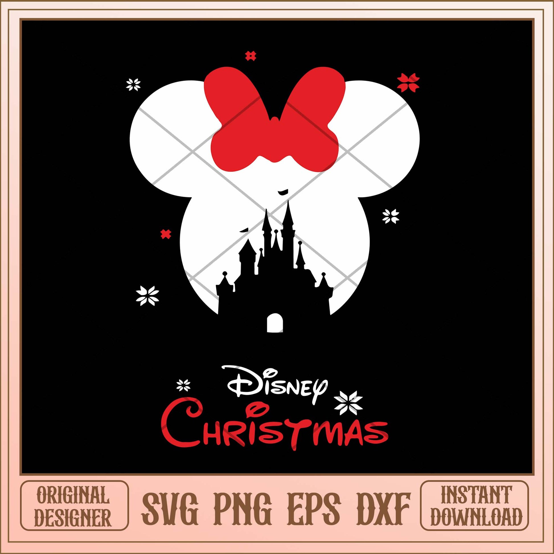 Disney christmas svg, Christmas Mickey castle shadow svg bundle