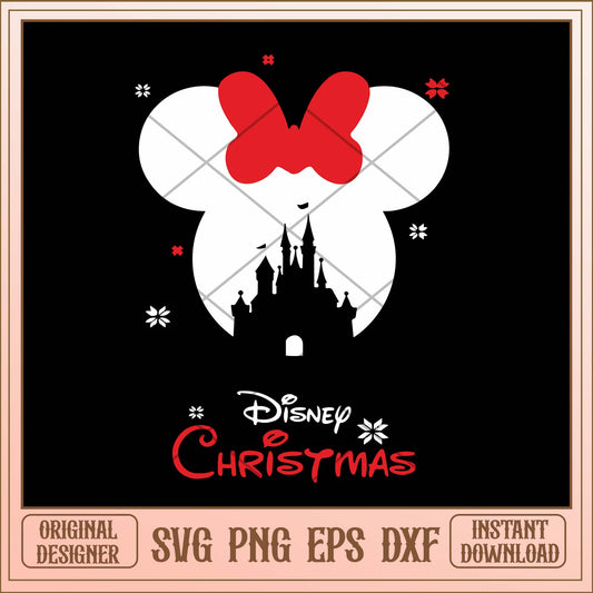 Disney christmas svg, Christmas Mickey castle shadow svg bundle