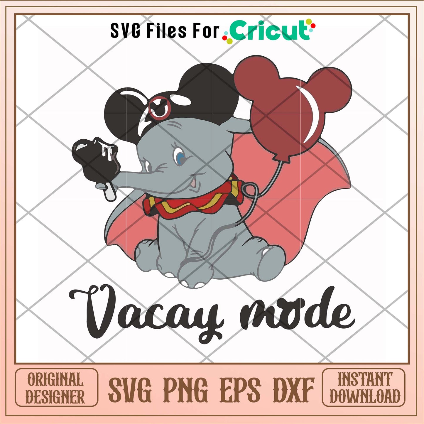 Disney dumbo vacay mode svg, disney svg, funny svg