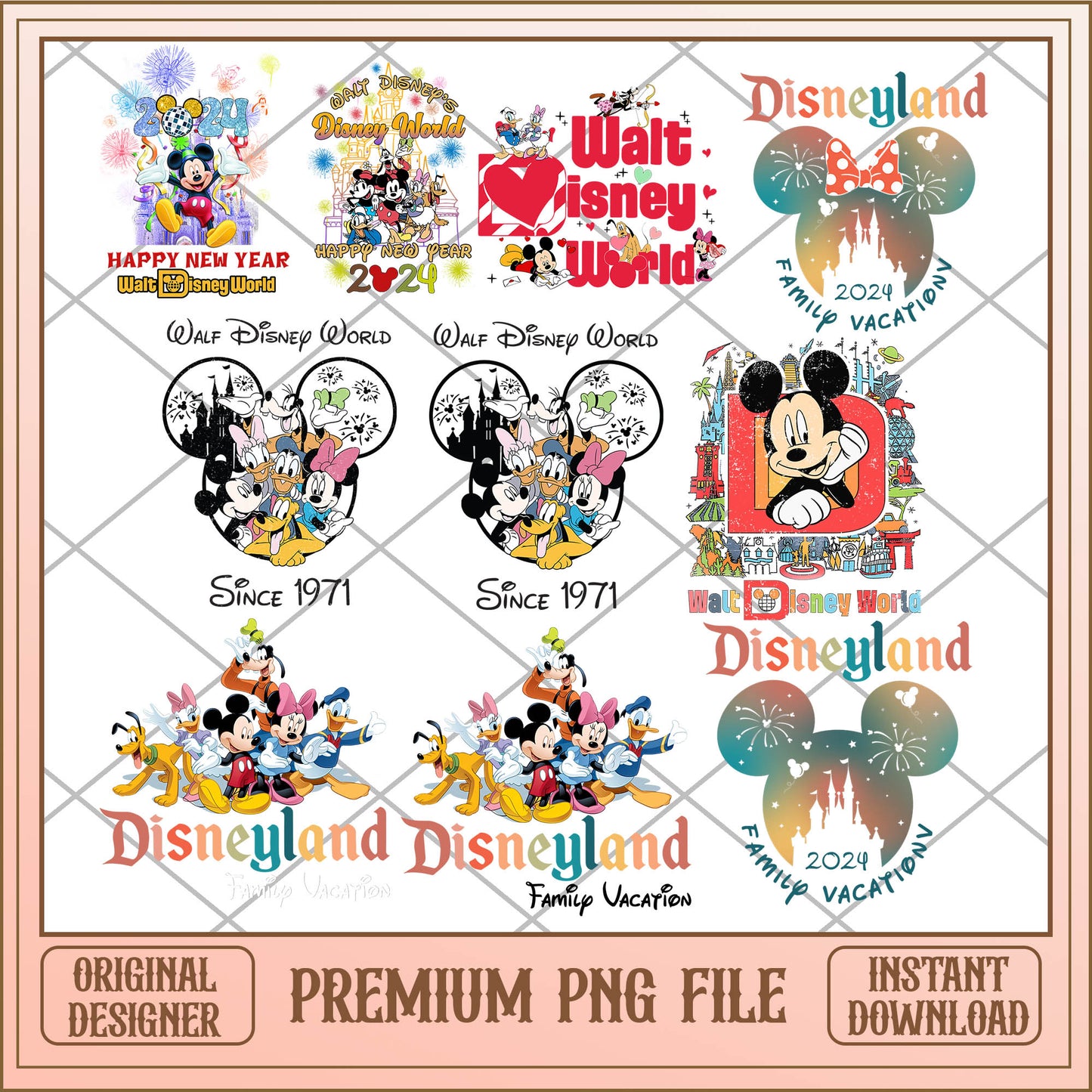 Mickey mouse disneyland PNG bundle