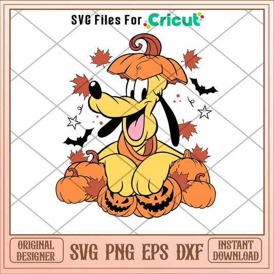 Disney pluto dog pumkin svg, pluto dog svg, halloween svg