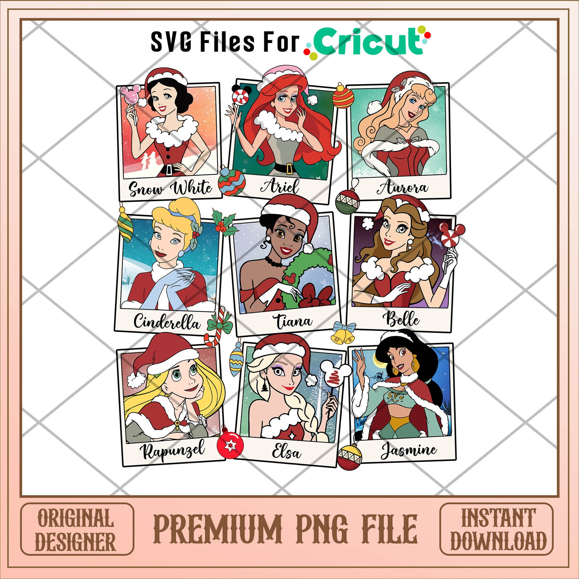 Disney princess christmas png, disney png, christmas png