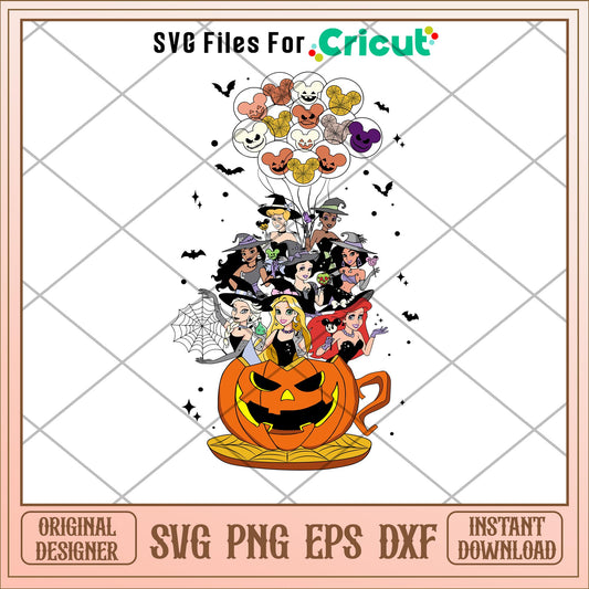 Disney princess halloween svg, disney svg, halloween svg