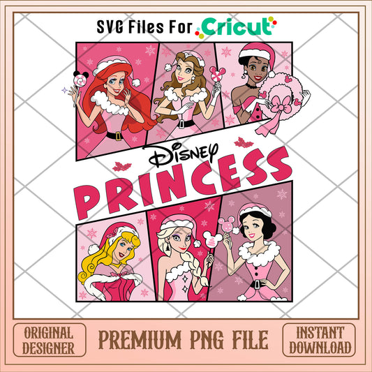 Disney princess marry xmas png, disney png, christmas png