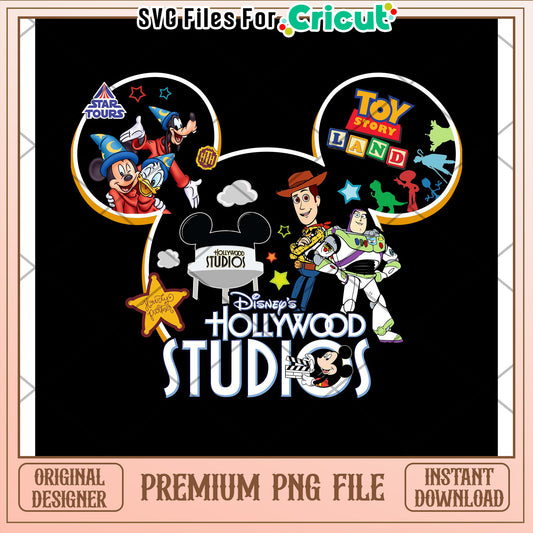 Disney's Hollywood Studios PNG File with Toy Story and Star Tours Characters