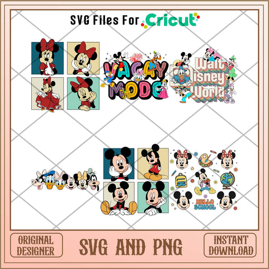 Disney and friends characters svg bundle