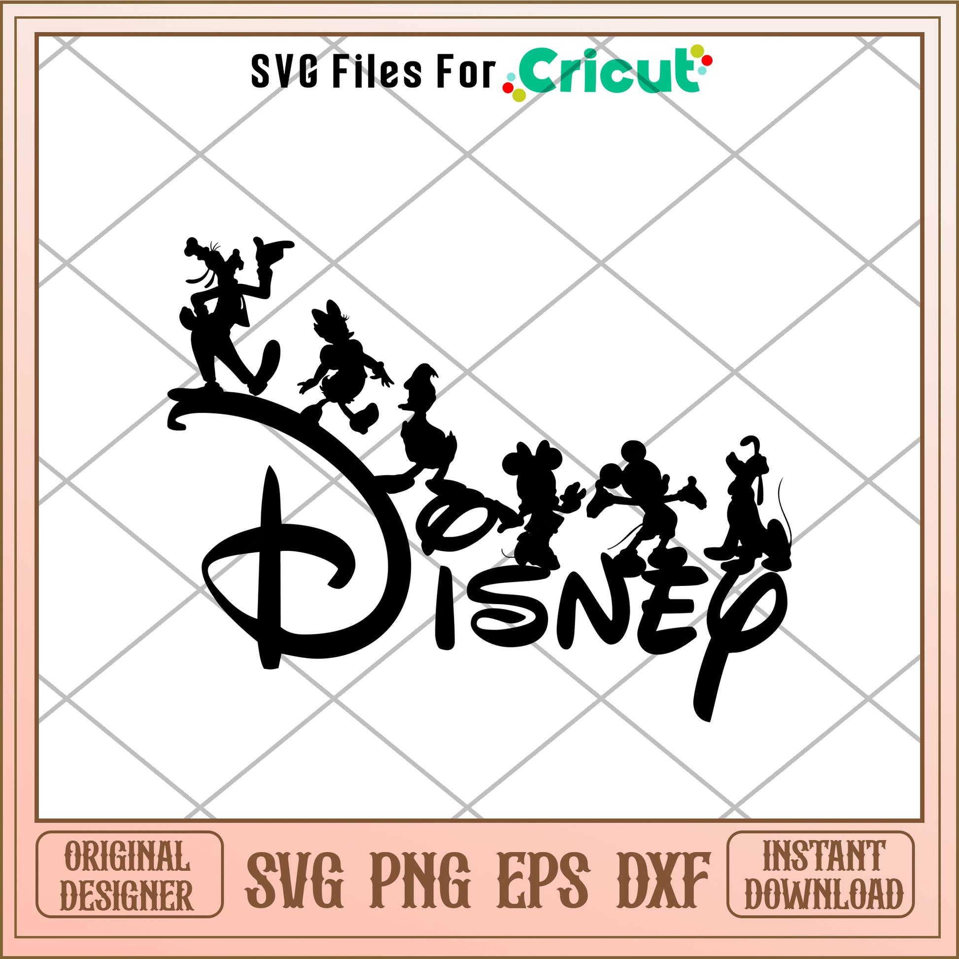 Disney mickey friends shadow SVG