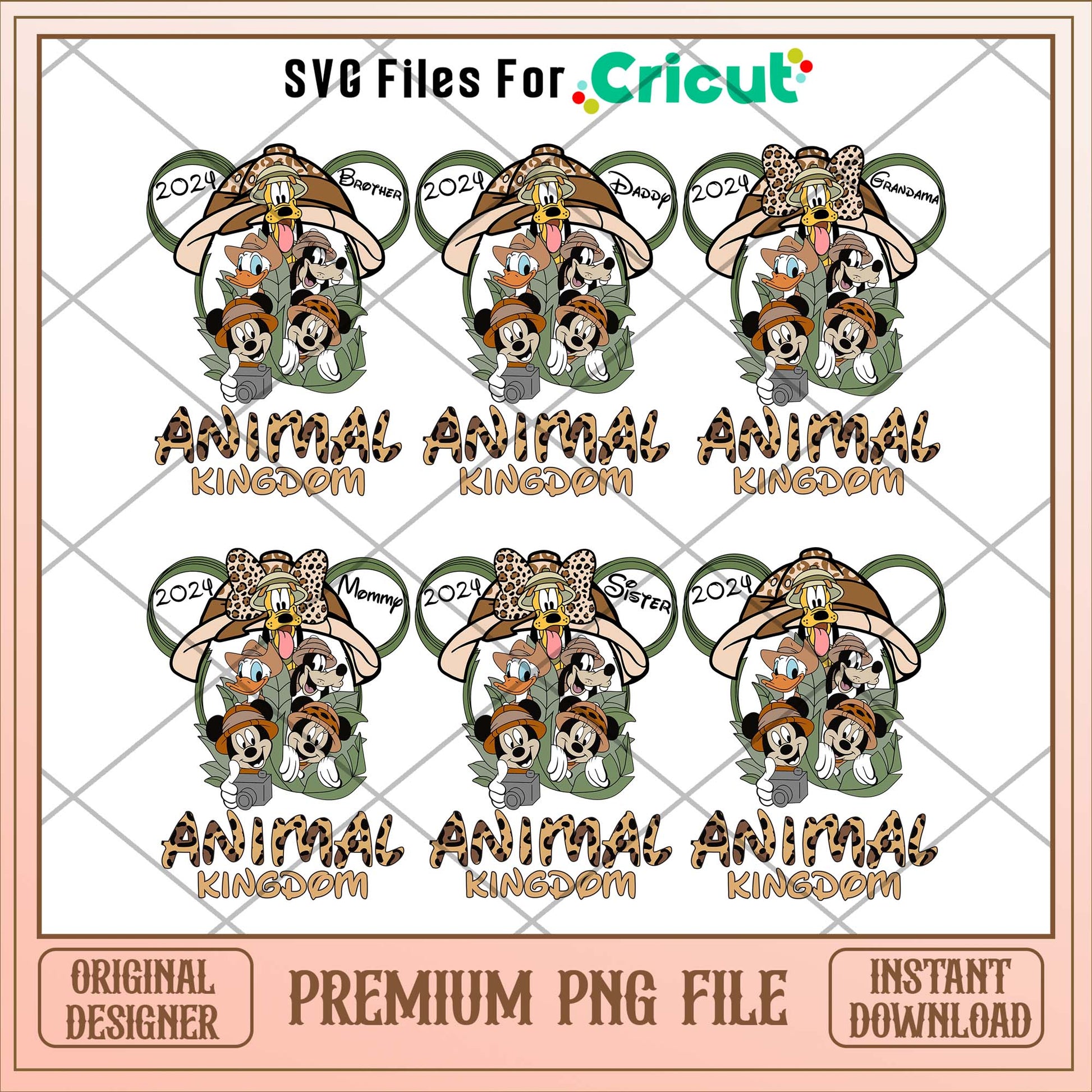 Disney Mickey animal family head 2024 png bundle 