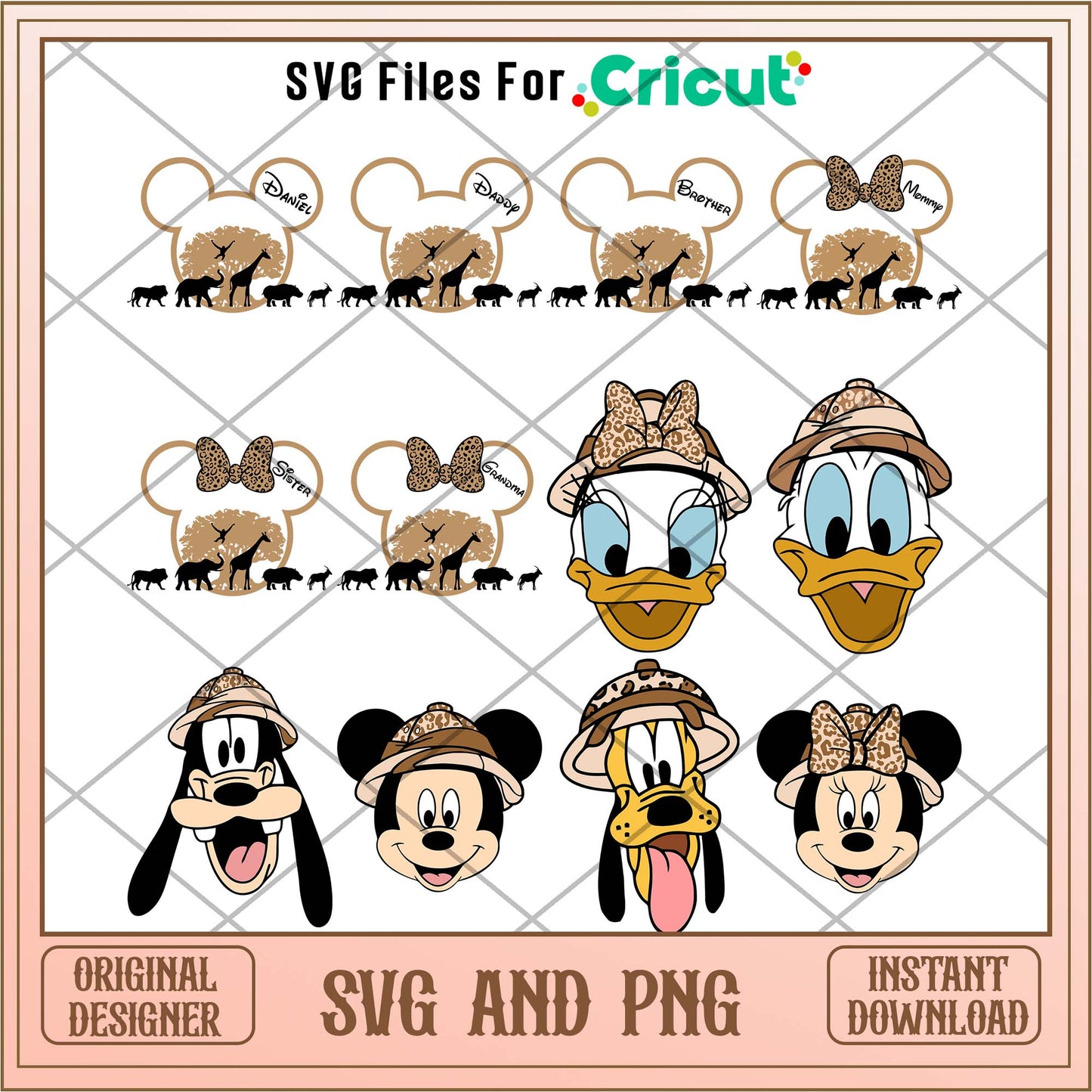 Disney friends as wild animal svg bundle