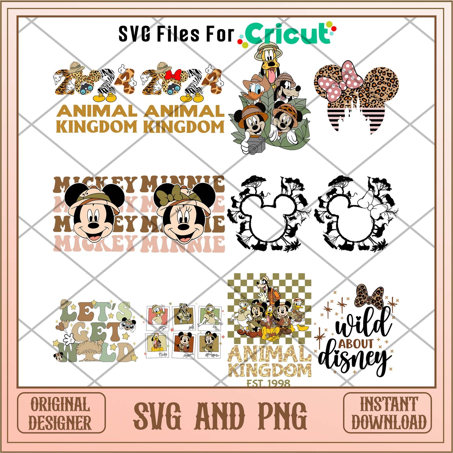 Disney friends as wild animal svg bundle ver 2