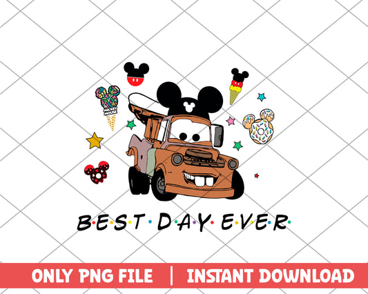 Disney car mater best day ever disney png
