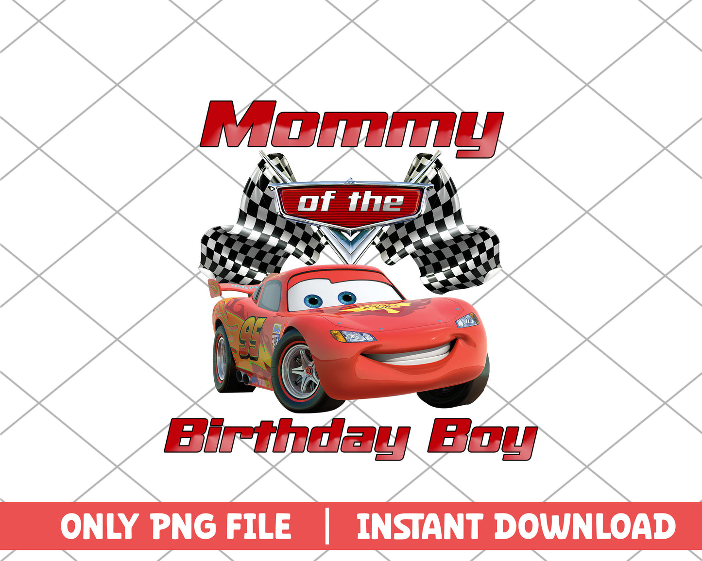 Disney car mommy of the birthday boy disney png