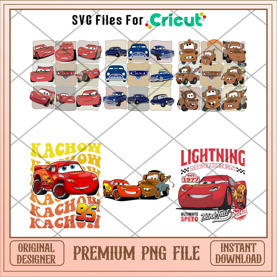 Disney Cars characters png bundle ver 2 – svg files for cricut