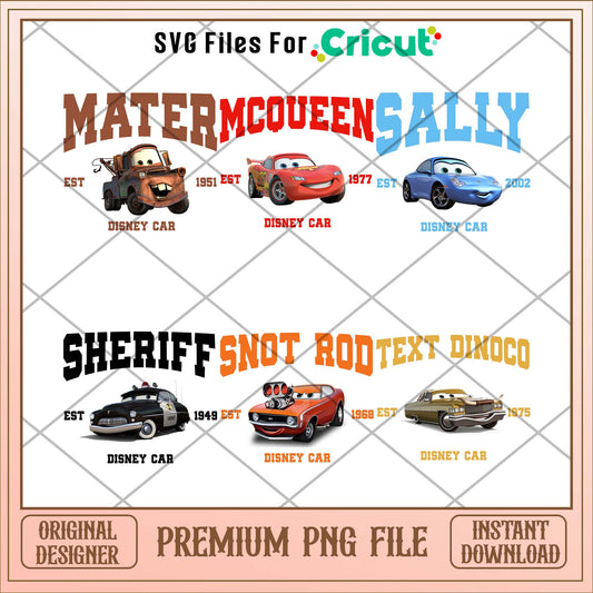 Disney Cars characters png bundle ver 5