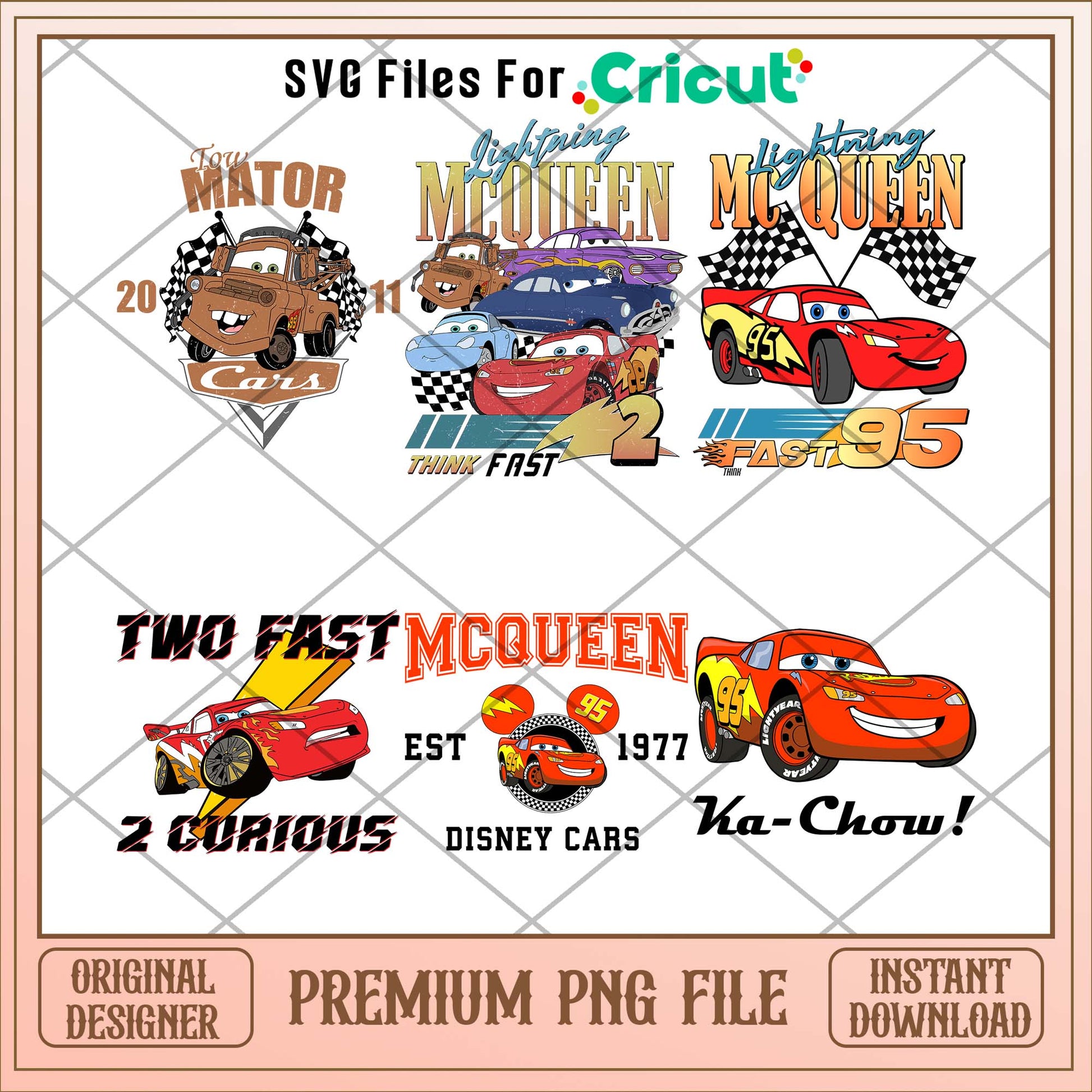 Disney Cars characters png bundle