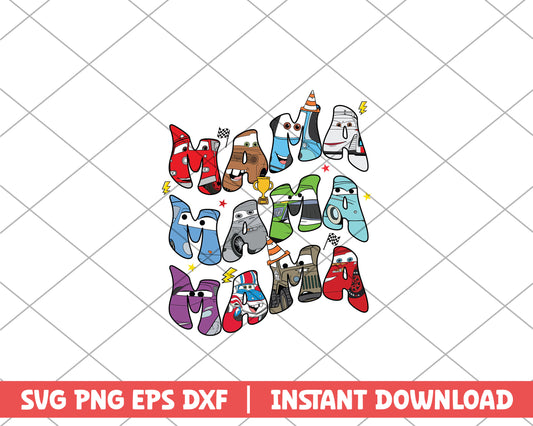 Disney cars mama mothers day svg