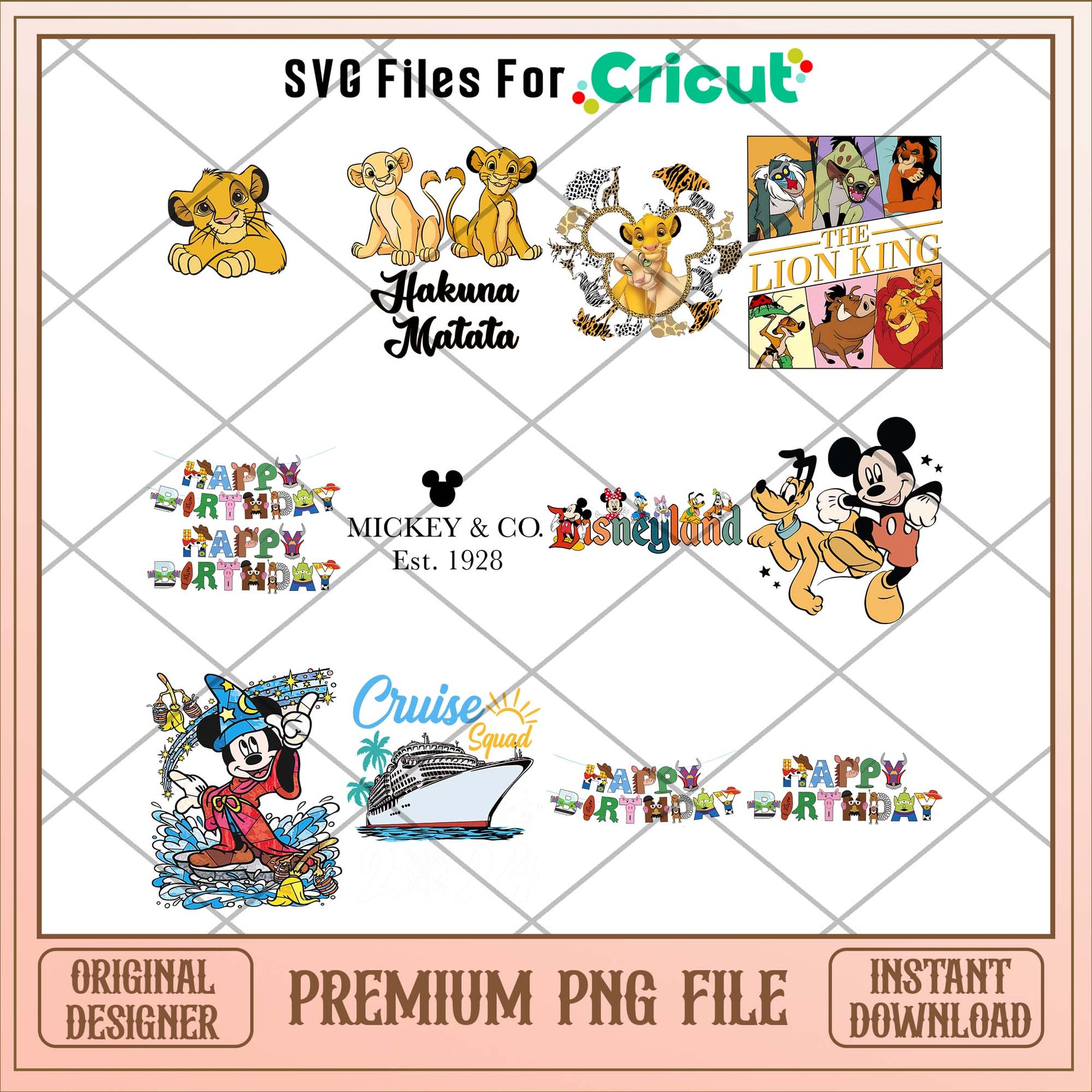 Disney cartoon 2024 art png bundle ver 3