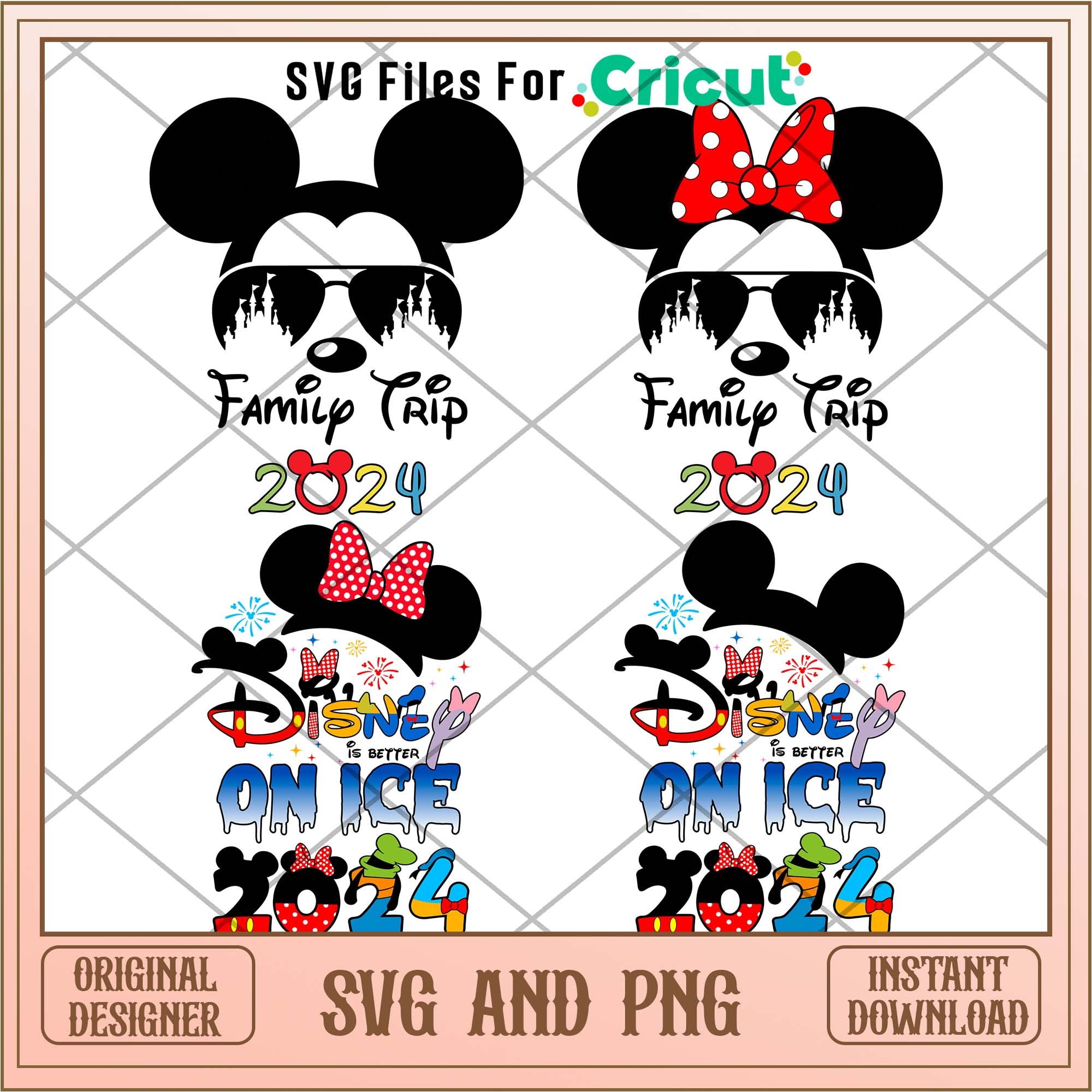 Disney trip on ice 2024 svg bundle – svg files for cricut