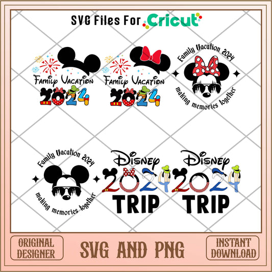 Disney family vacation 2024 svg bundle