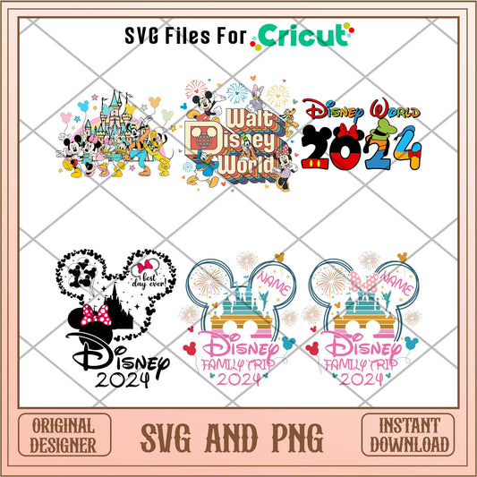 Disney cartoon world 2024 svg bundle 
