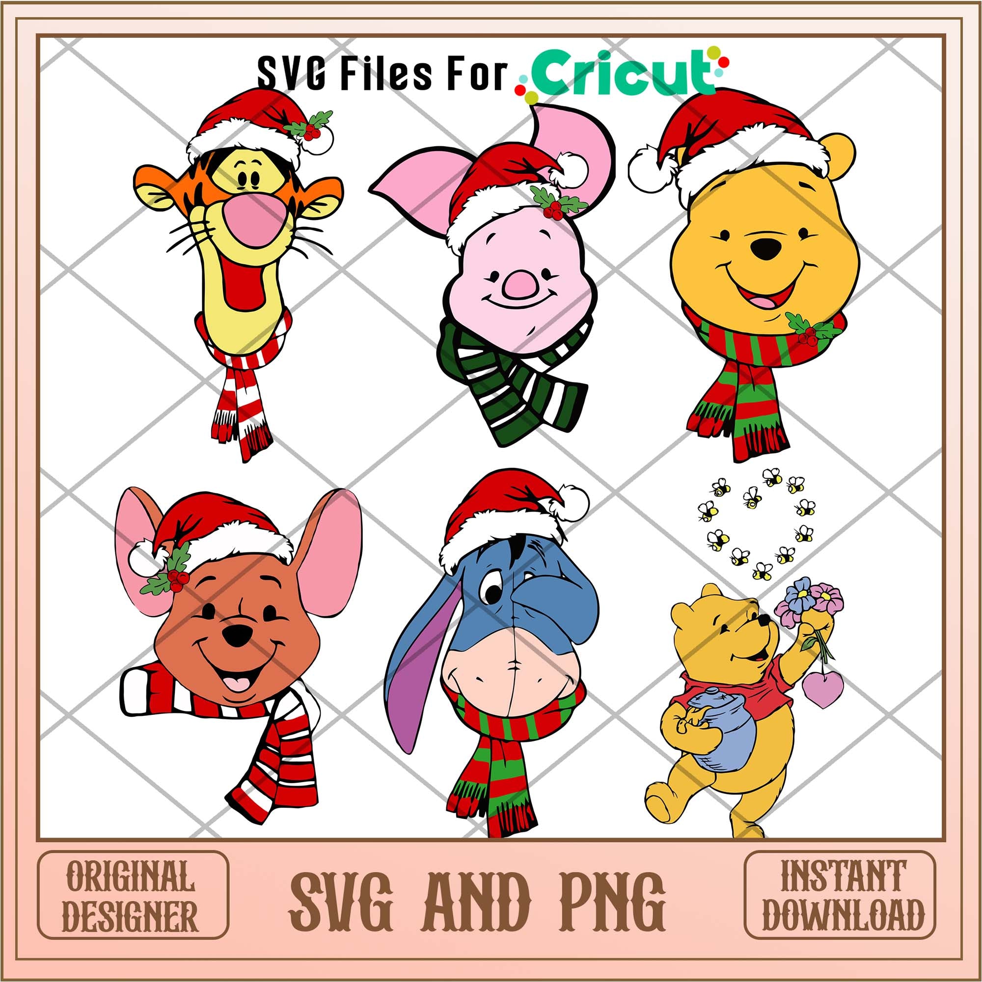 Winnie the Pooh friends heads svg bundle – svg files for cricut