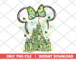 Disney castle hand drawn st.patrick day png 