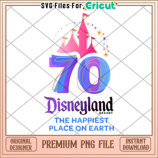 Disney celebrates its 70th anniversary design png, disneyland png