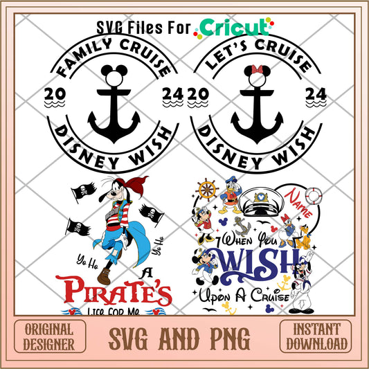 Disney pirate life logo svg bundle