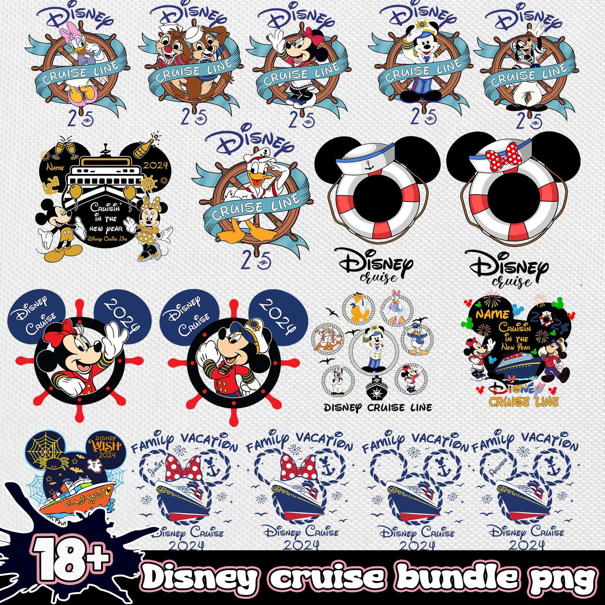 Disney cruise line 2024 bundle png, disney cruises​​​ png