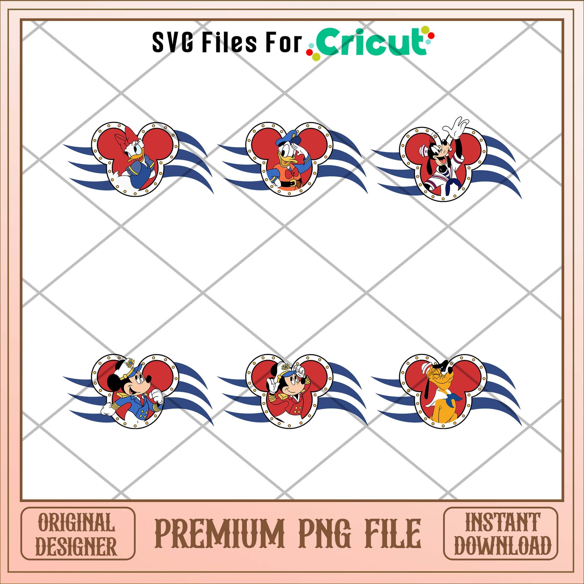 Disney cruise wave png bundle