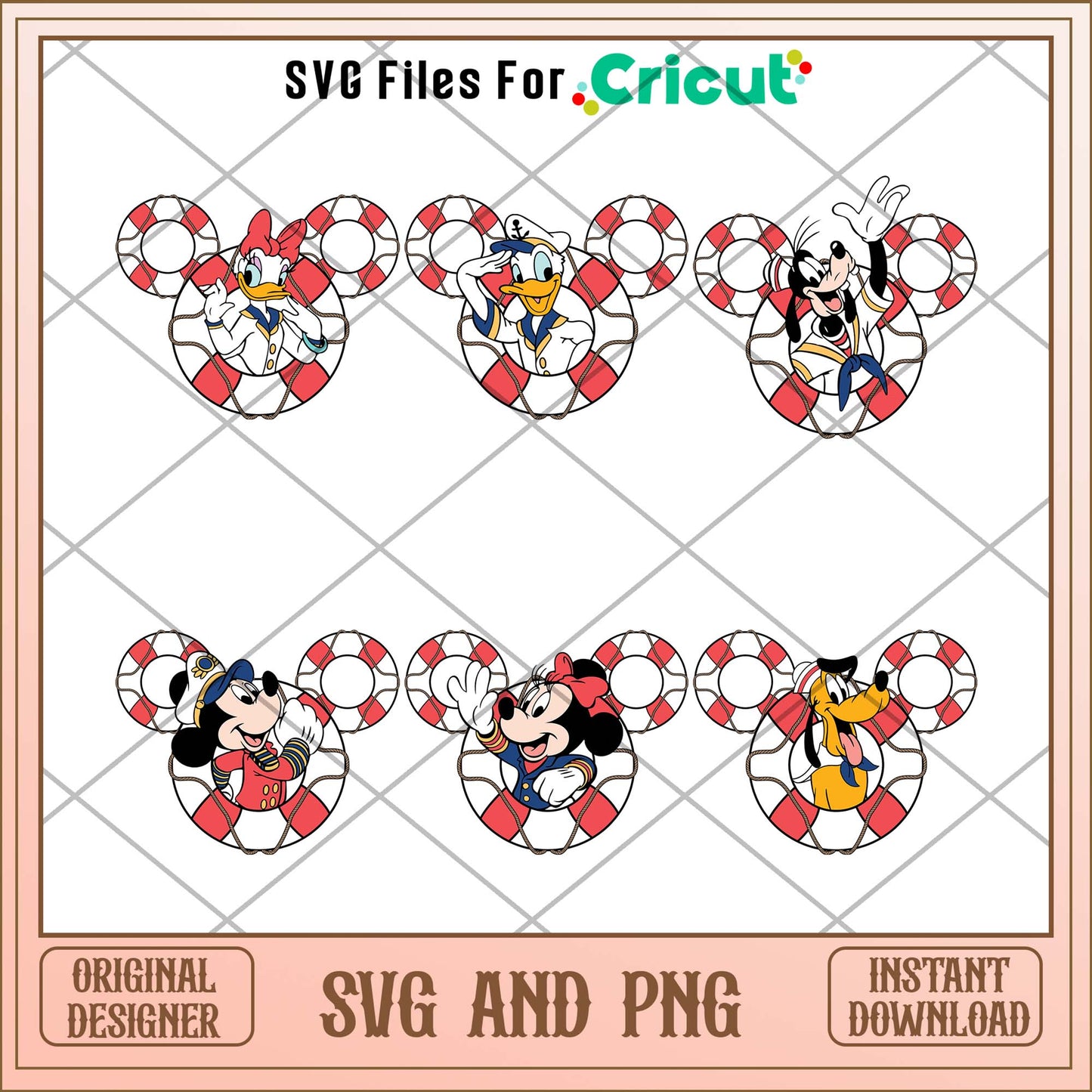 Disney cruise lifebuoy svg bundle