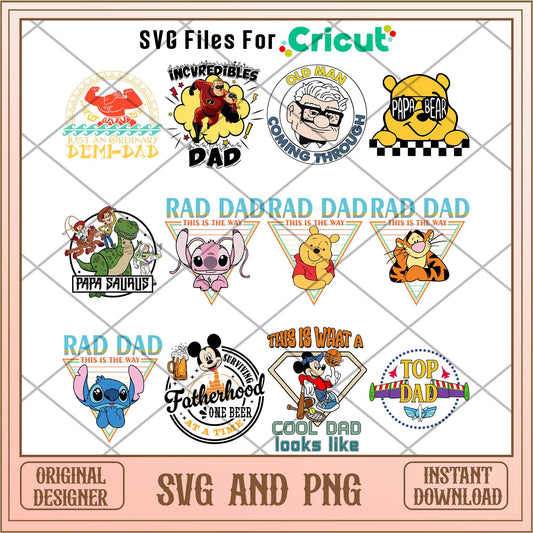 Disney rad dad svg bundle